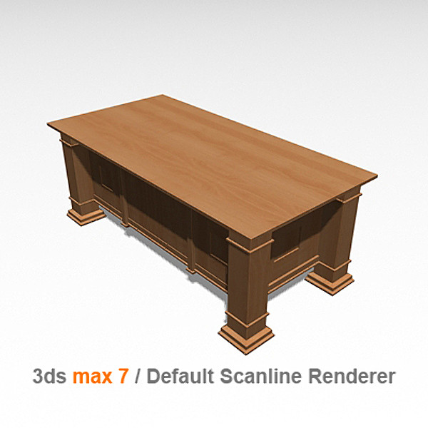 design table desk 3d dxf - Executive Desk by lajhar